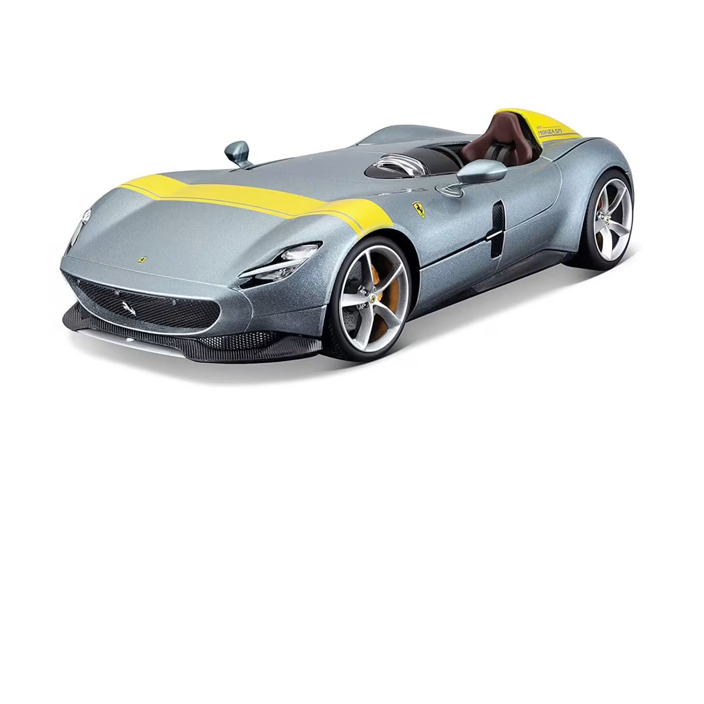 2019 Ferrari Monza SP1 Barchetta Monoposto Gris Plata 1:18 Bburago Race Play 16013