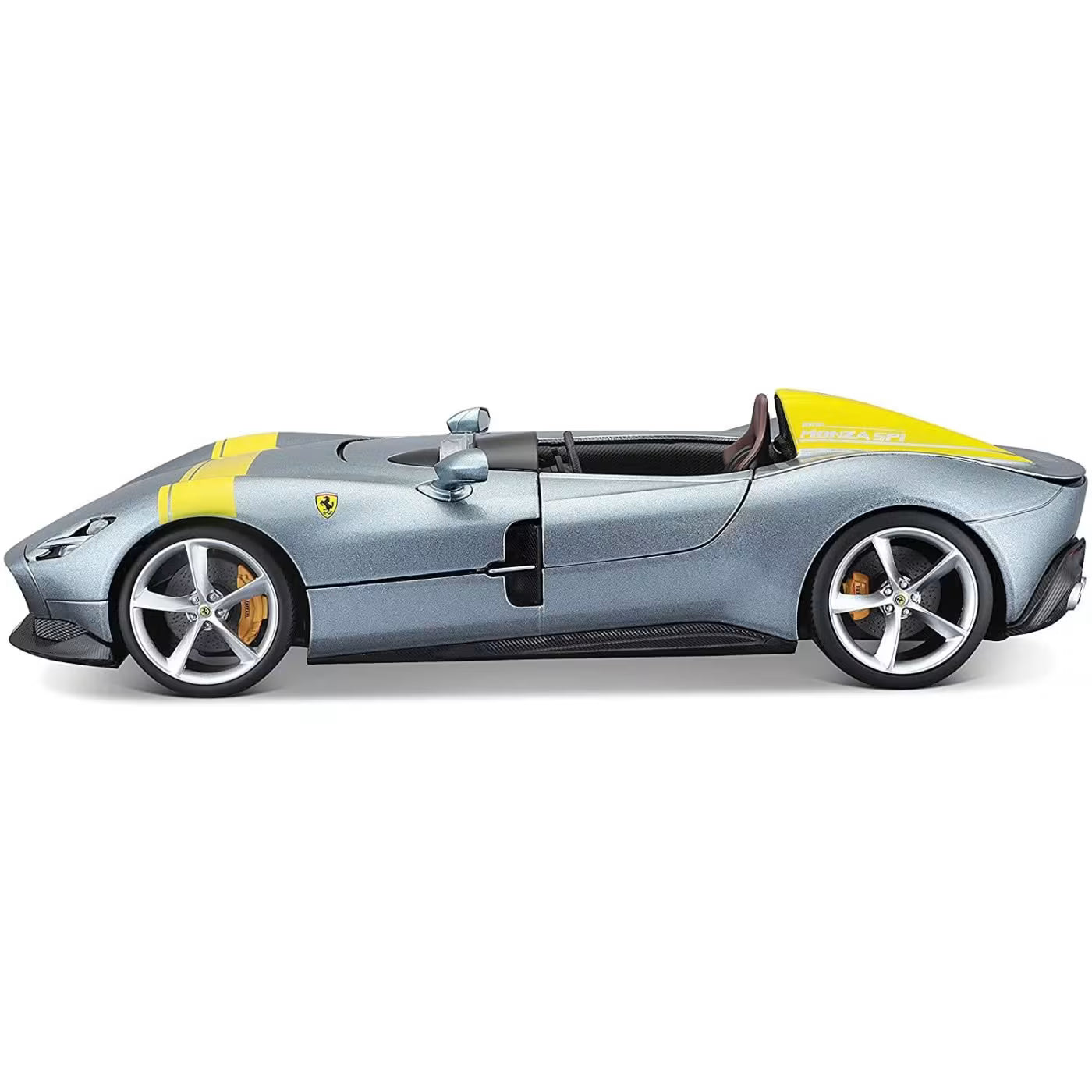 2019 Ferrari Monza SP1 Barchetta Monoposto Gris Plata 1:18 Bburago Race Play 16013
