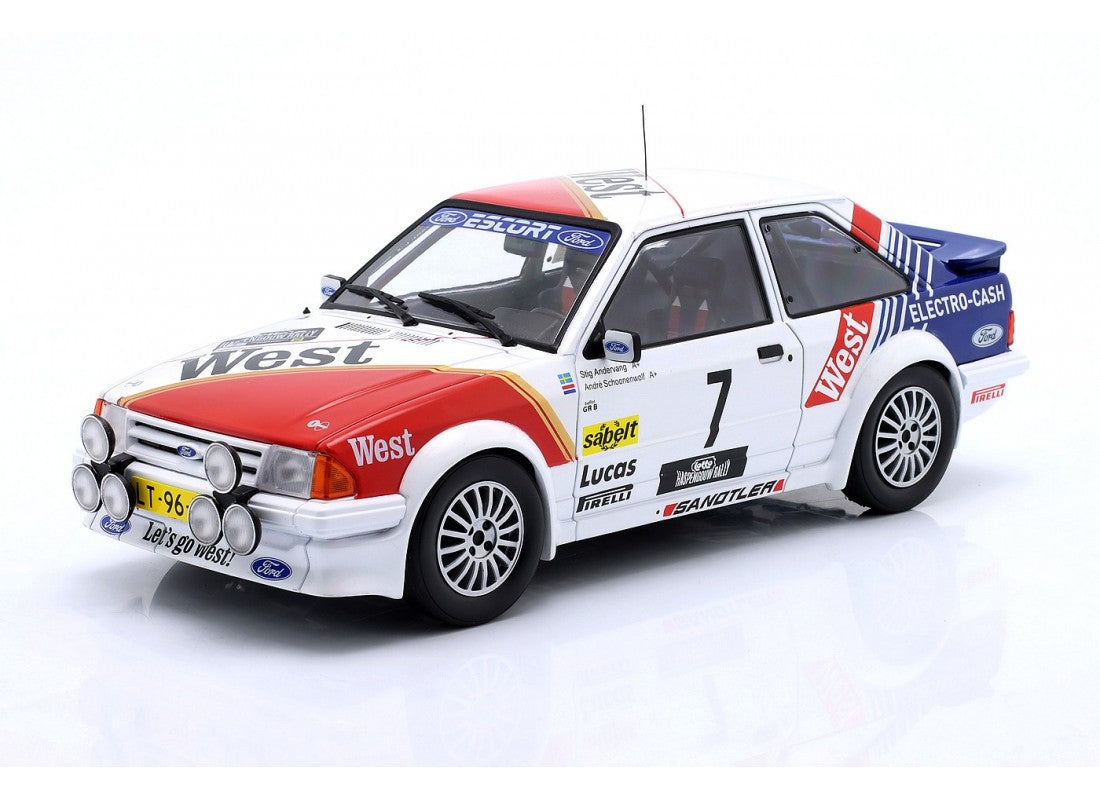 1985 Ford Escort MK III RS Turbo Nº7 S.Andervang/A.Schoonenwolf Rally de Haspengouw 1:43 IXO Models RAC452A.22
