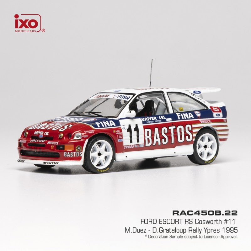 1995 Ford Escort RS Cosworth Nº11 M.Duez/D.Grataloup Rally Ypres 1:43 IXO Models RAC450B.22