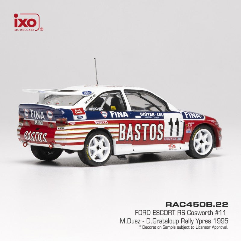 1995 Ford Escort RS Cosworth Nº11 M.Duez/D.Grataloup Rally Ypres 1:43 IXO Models RAC450B.22