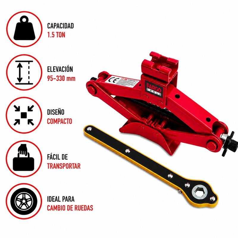 GATO DE TIJERA FARGO TOOLS 1.5 TON 95-330MM