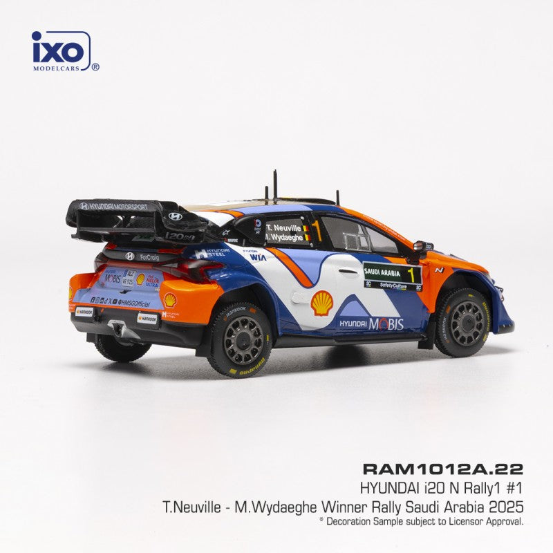 2025 Hyundai i20 N Rally1 Nº1 T.Neuville/M.Wydaeghe Ganadores Rally de Arabia Saudita WRC 1:43 IXO Models RAM1012A.22