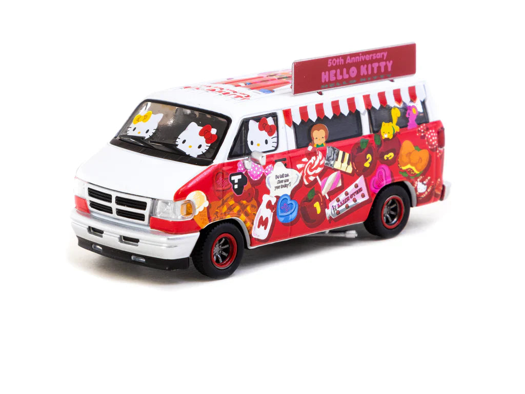 1998 Dodge Van Hello Kitty Food Truck 164 Tarmac T64G-TL032-HK
