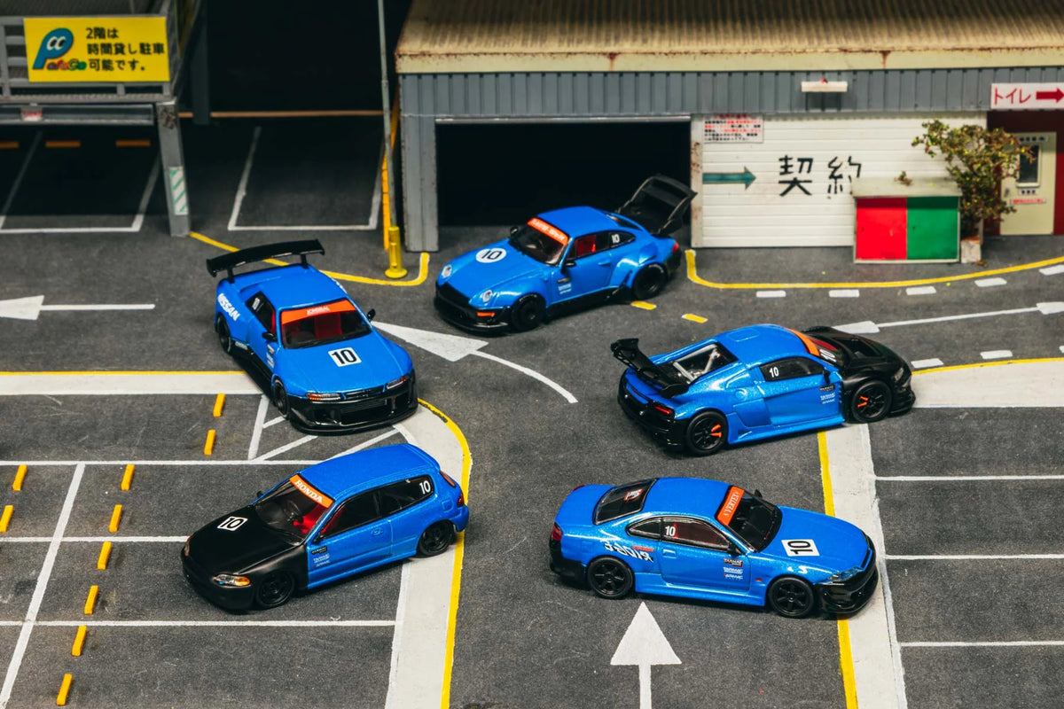 Tarmac Works 10Th Anniversary Box Set 5 Model Cars + Trading Cards Combo Set Negro/Azul 164 Tarmac TT64-BOXSET-10TH~6