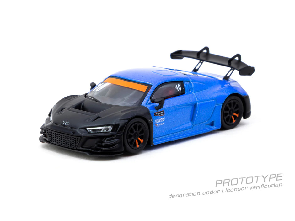 2020 Audi R8 LMS GT3 Evo II Tarmac Works 10Th Anniversary Negro/Azul 164 Tarmac T64-043-10TH