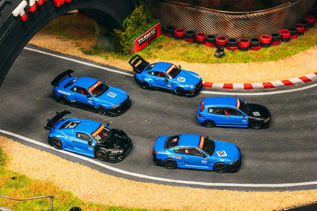 Tarmac Works 10Th Anniversary Box Set 5 Model Cars + Trading Cards Combo Set Negro/Azul 164 Tarmac TT64-BOXSET-10TH~6