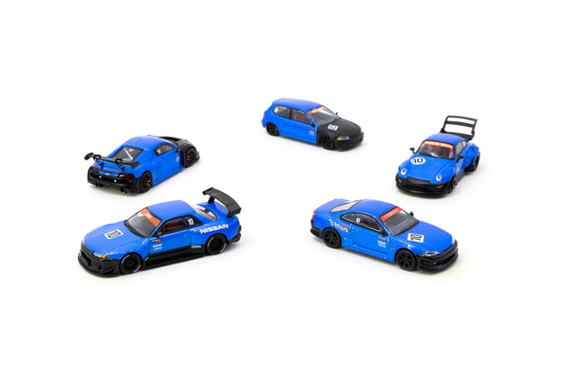 Tarmac Works 10Th Anniversary Box Set 5 Model Cars + Trading Cards Combo Set Negro/Azul 164 Tarmac TT64-BOXSET-10TH~6