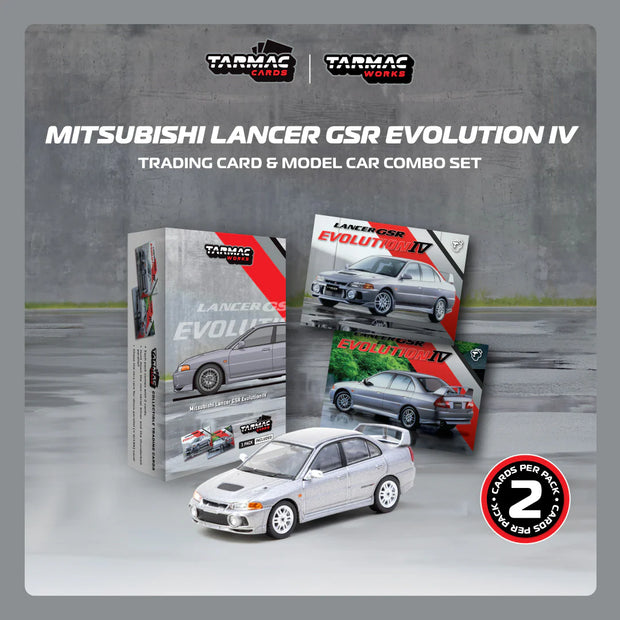 1996 Mitsubishi Lancer GSR Evolution IV Plateado 164 Tarmac T64G-076-SL