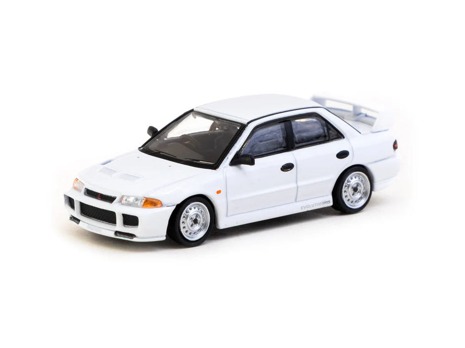 1995 Mitsubishi Lancer RS Evolution III Blanco 1:64 Tarmac T64G-050-RS