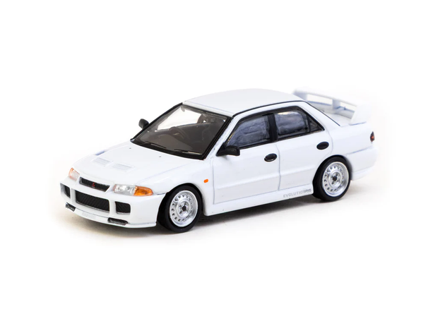 1995 Mitsubishi Lancer RS Evolution III Blanco 1:64 Tarmac T64G-050-RS
