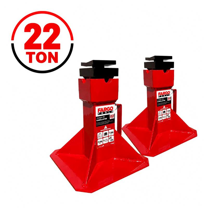 JUEGO 2 PCS CABALLETES FARGO TOOLS 22 TON 350-500MM