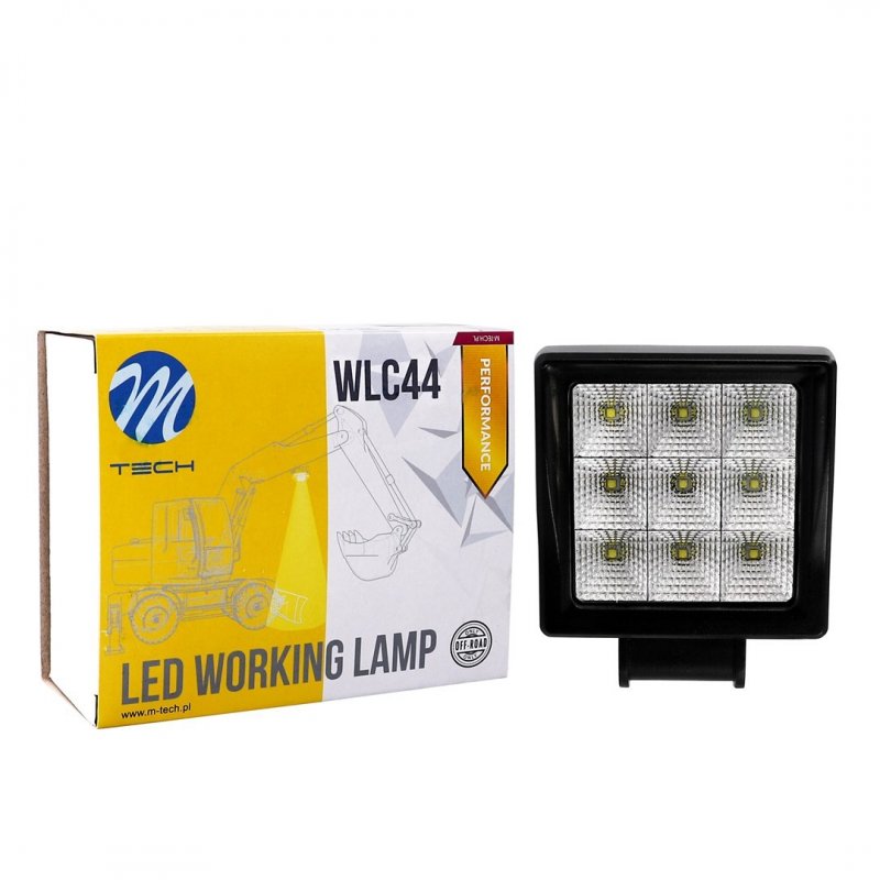 FARO DE TRABAJO - CUADRADO 16X3W LED 48W 10-32V FLOOD, PERFORMANCE SERIES