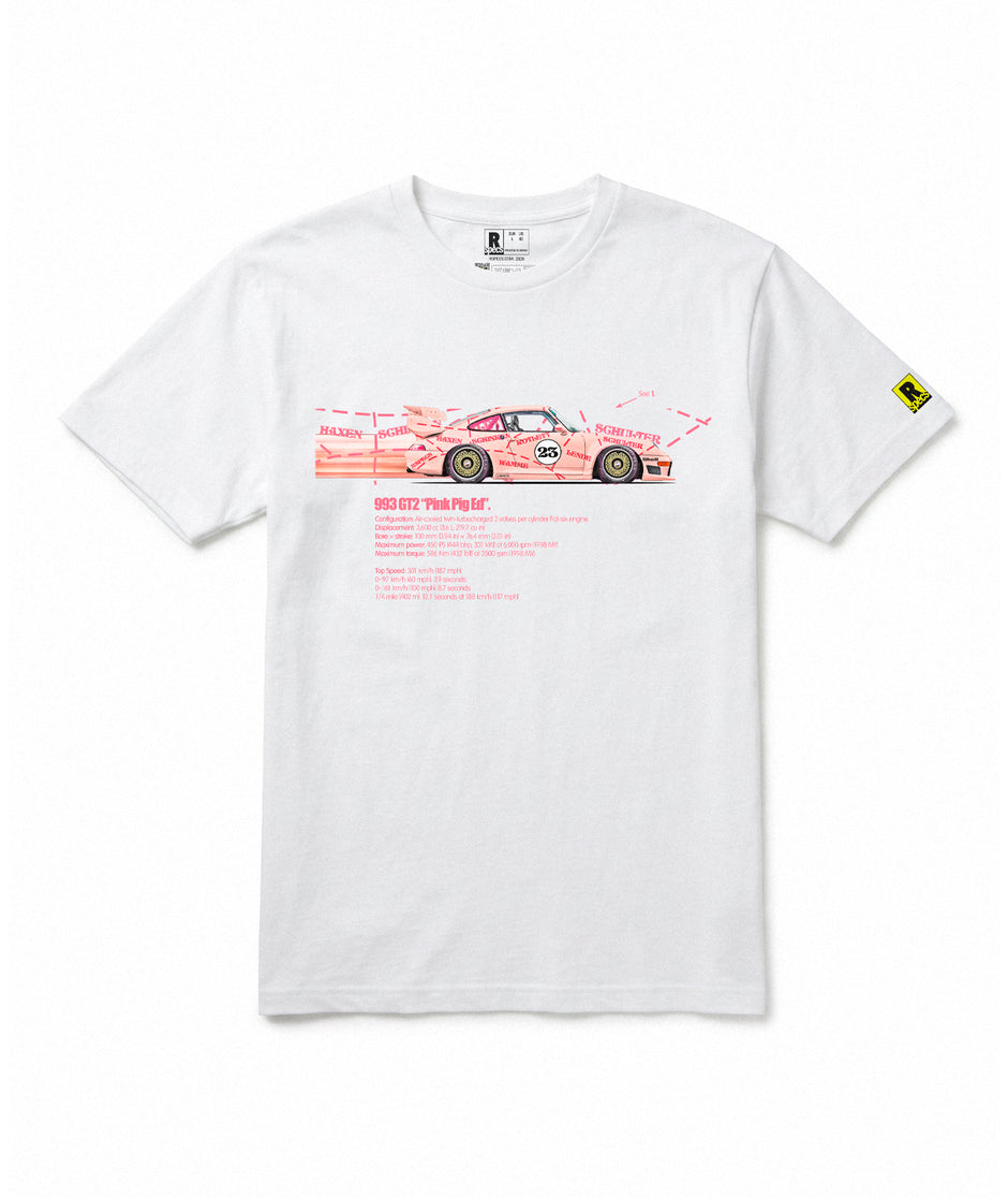 Camiseta 993 GT2 “Pink Pig FanArt Ed”