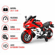 MOTO ELÉCTRICA INFANTIL ROJA-BLANCA 24 V 5 AH CON RUEDAS AUXILIARES