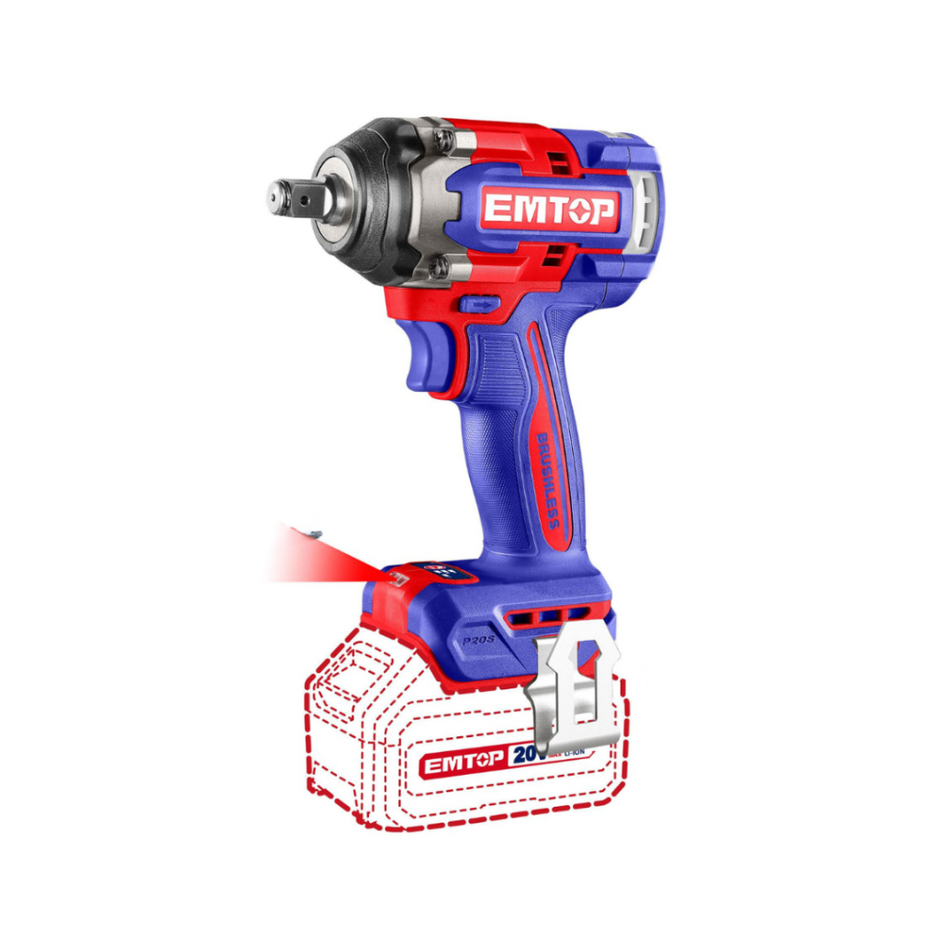 PISTOLA DE IMPACTO BATERÍA EMTOP 500NM