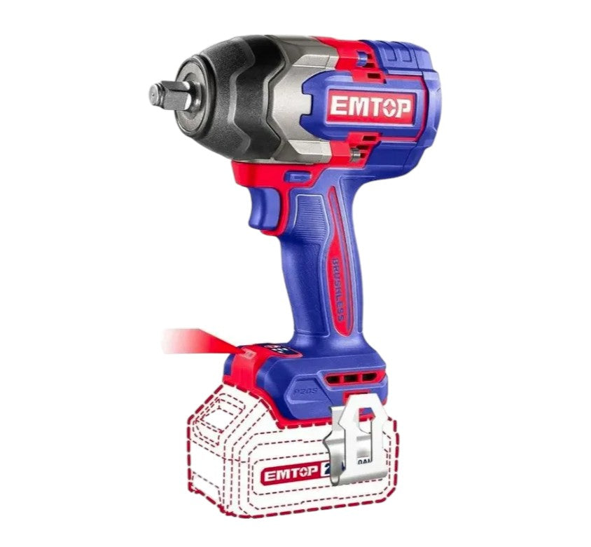 PISTOLA DE IMPACTO BATERÍA EMTOP 850NM