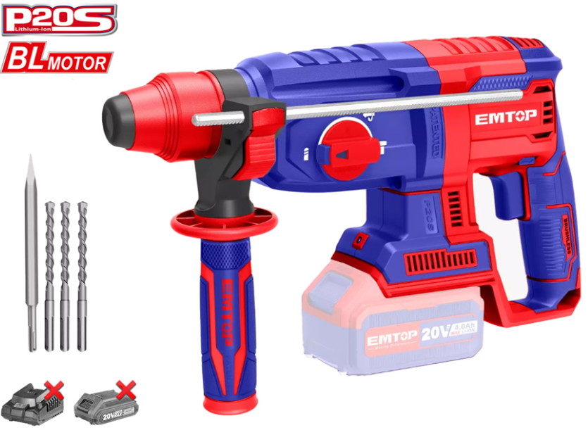 TALADRO MARTILLO BATERÍA EMTOP 2J