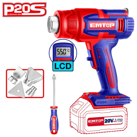 PISTOLA DE CALOR BATERÍA EMTOP