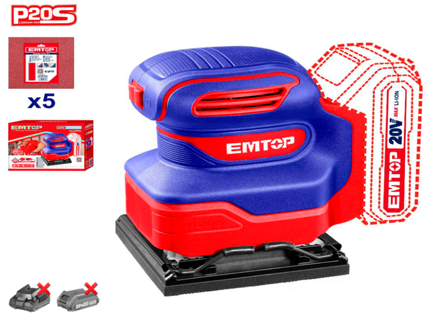 LIJADORA MOUSE A BATERÍA EMTOP