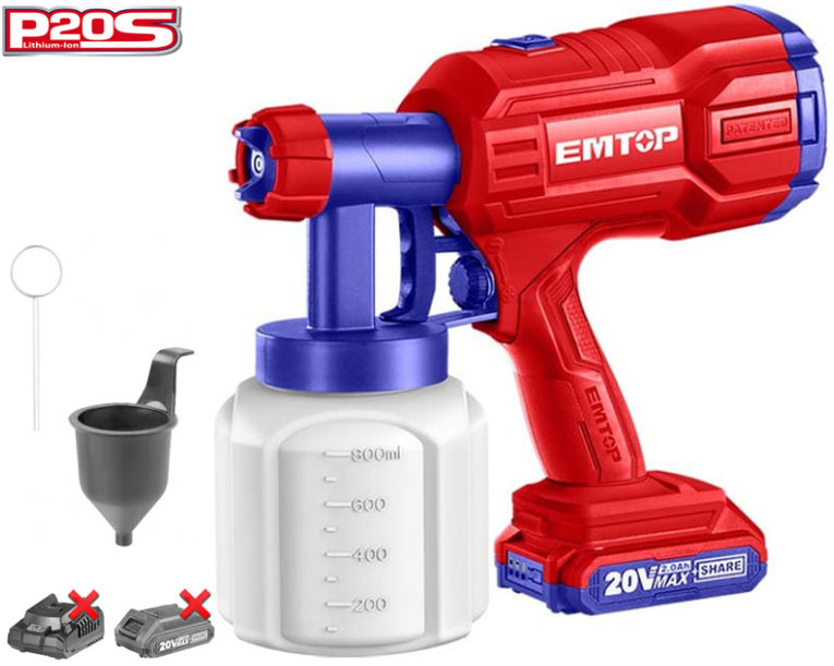 PISTOLA DE PINTURA A BATERÍA EMTOP