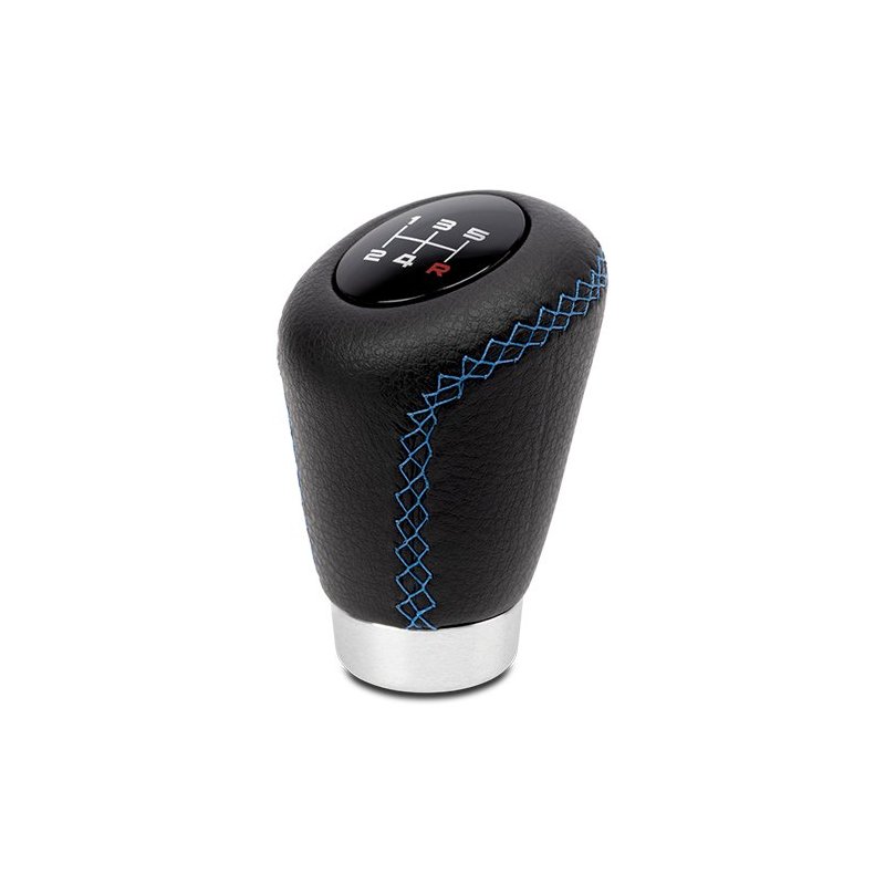 POMO SPORT CORTO PIEL NEGRO/AZUL GATILLO 27MM