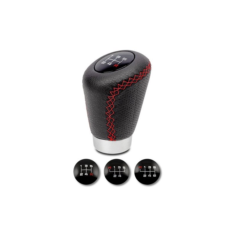 POMO TIPO SPORT UNIVERSAL NEGRO COSTURA ROJA