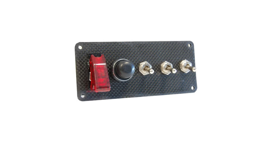 PACK ARRANQUE 3 ACCESORIOS PLACA CARBONO GENUINO INTERRUPTORES + PULSADORES