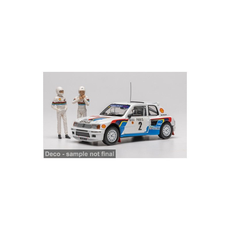 1985 Peugeot 205 Turbo 16 Nº2 A.Vatanen/T.Harryman Ganadores Rally Montecarlo + Figuras 1:43 IXO Models SPRM002-85