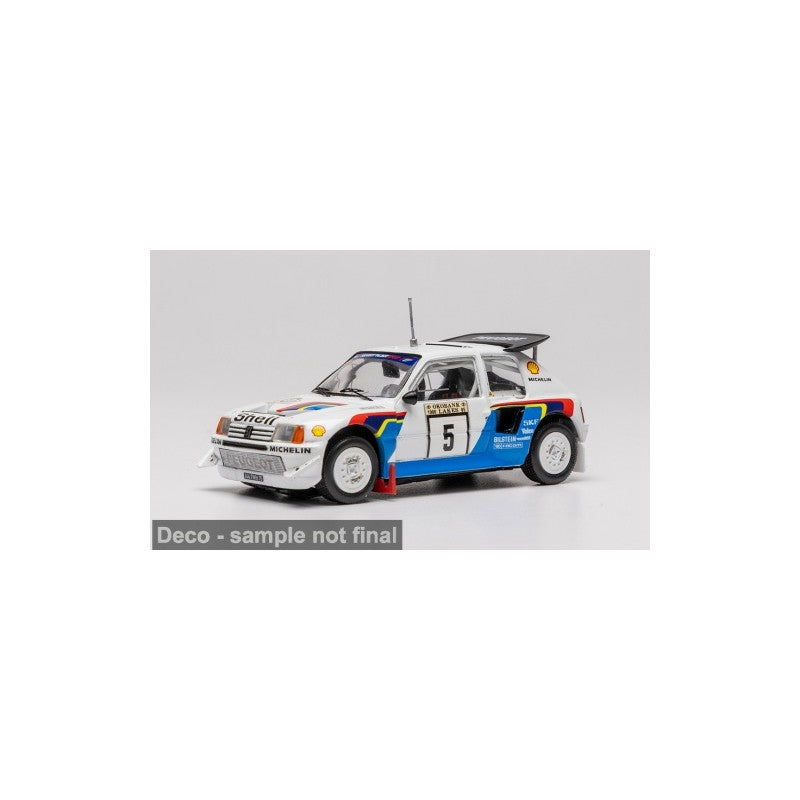 1986 Peugeot 205 Turbo 16V Evo 2 Nº5 S.Blomqvist/B.Berglund Rally 1000 Lagos 1:43 IXO Models RAC468SB-005SP