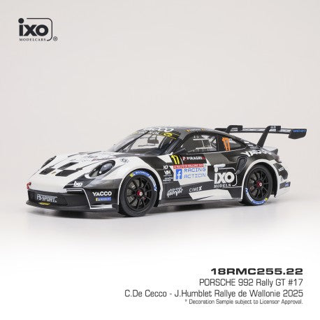 2025 Porsche 992 Nº17 C.De Cecco/H.Jérôme Rally de Valón RGT 1:18 IXO Models 18RMC255.22