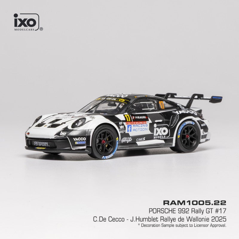 2025 Porsche 992 Nº17 C.DeCecco/J.Humblet Rally Wallonien 1:43 IXO Models RAM1005.22