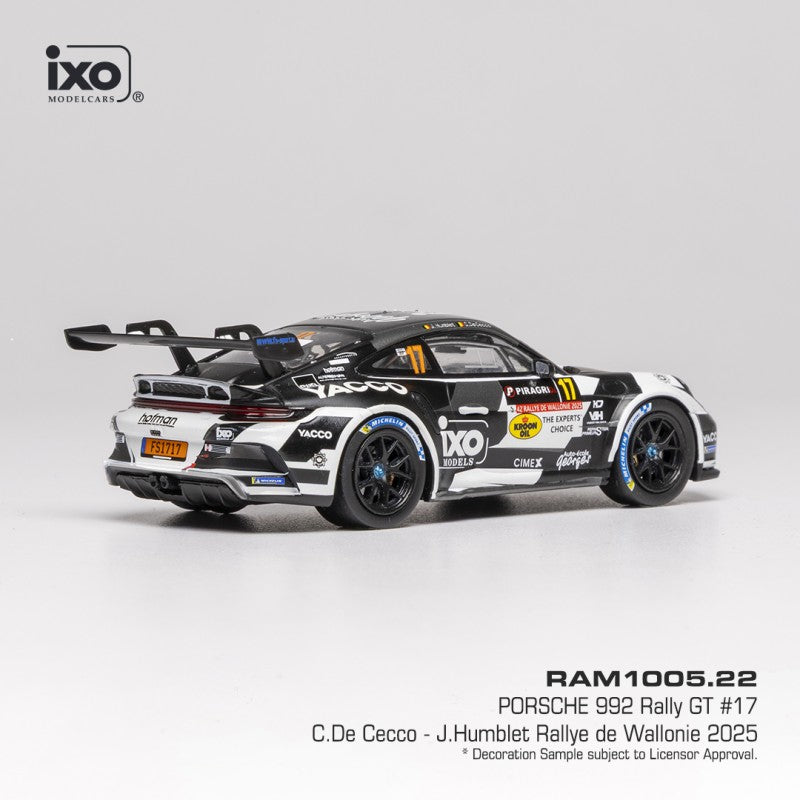 2025 Porsche 992 Nº17 C.DeCecco/J.Humblet Rally Wallonien 1:43 IXO Models RAM1005.22