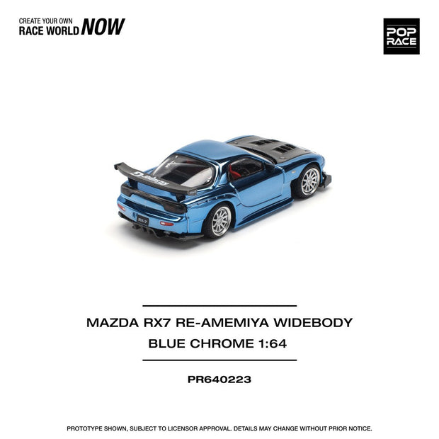 1999 Mazda RX7 Re-Amemiya Widebody Azul Cromo 164 Pop Race PR640223