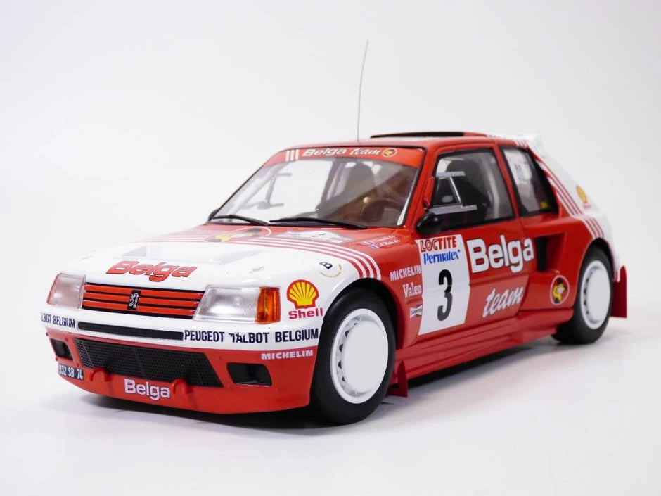 1985 Peugeot 205 T16 Nº3 Darniche/Mahe Rally Ypres 1:18 IXO Models 18RMC135.22