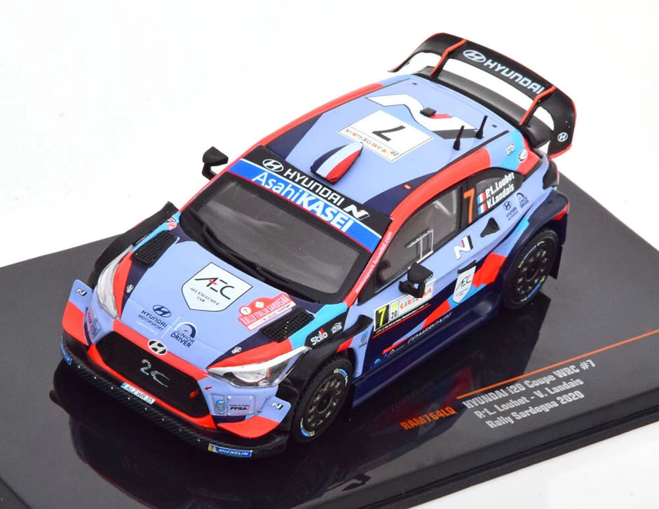 2020 HYUNDAI I20 COUPE WRC Nº7 LOUBET/LANDAIS RALLY DE SARDINIEN 1:43 IXO MODELS