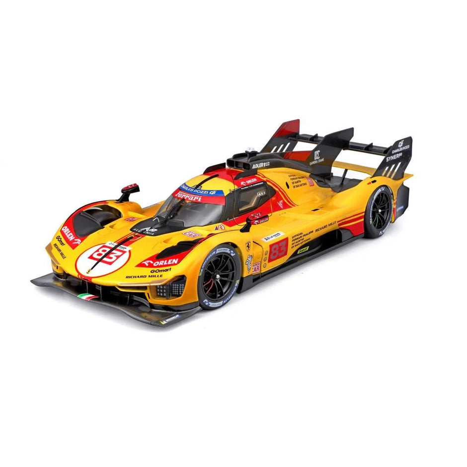 2024 Ferrari 499P 3.0L Turbo V6 Nº83 Kubica/Shwartzman/Ye 24h LeMans 1:18 Bburago 16304-83