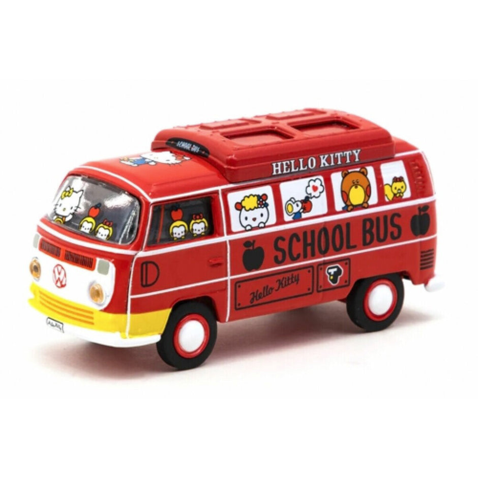 1963 Volkswagen Type II School Bus Hello Kitty 164 Tarmac T64S010HK