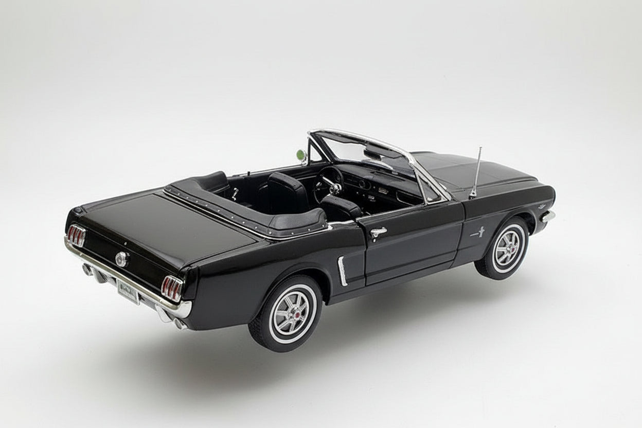 1964 Ford Mustang 1-2 Cabrio Negro 1:18 Welly 12519