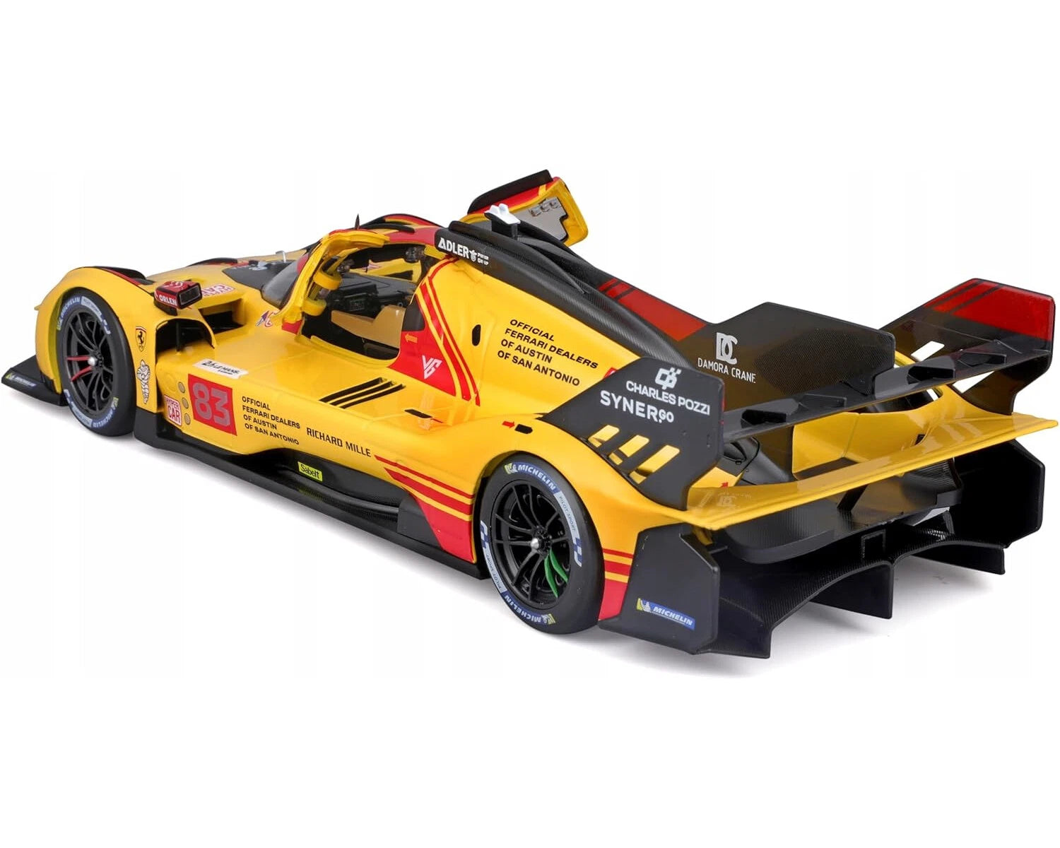 2024 Ferrari 499P 3.0L Turbo V6 Nº83 Kubica/Shwartzman/Ye 24h LeMans 1:18 Bburago 16304-83