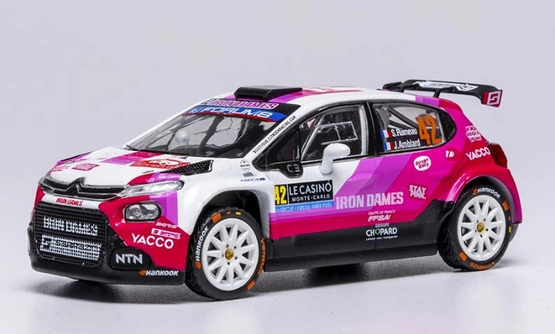 2025 Citroen C3 Rally2 Nº42 S.Rumeau/J.Amblard Rally Montecarlo WRC2 1:43 IXO Models RAM976.22