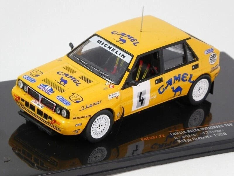 1989 LANCIA DELTA INTEGRALE 16V Nº4 FERJANCZ/TANDARI RALLY BOHEMIA 1:43 IXO MODELS