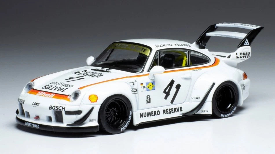 1995 Porsche 911 (993) RWB LBWK Nº41 Blanco 1:43 IXO Models MOC322