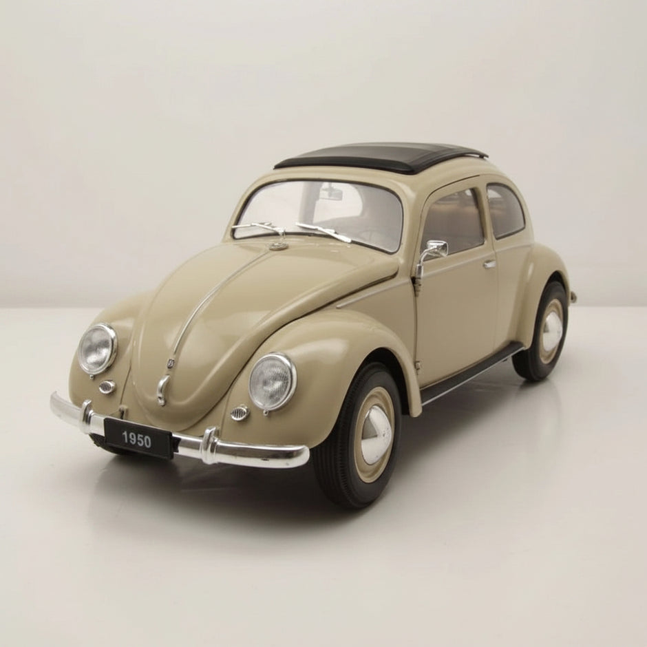 1950 Volkswagen Classic T1 Kafer Beetle Beige 1:18 Welly 18040
