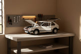 1982 Volkswagen Golf 1 Pirelli Gris Metalizado 1:18 Welly 18039
