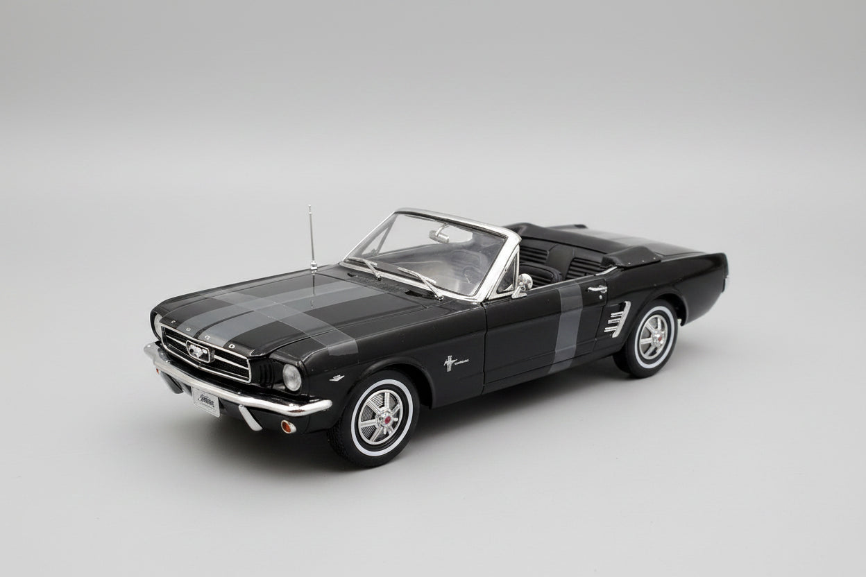 1964 Ford Mustang 1-2 Cabrio Negro 1:18 Welly 12519