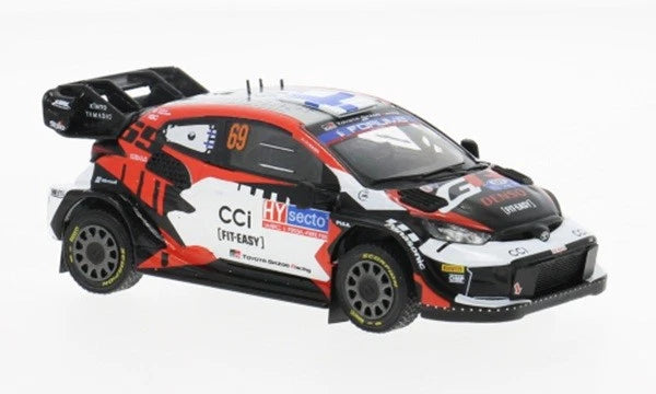 2024 Toyota GR Yaris Rally1 Hybrid Rally WM Nº69 K.Rovanperä/J.Halttunen Rally Finlandia 1:43 IXO Models RAM947.22