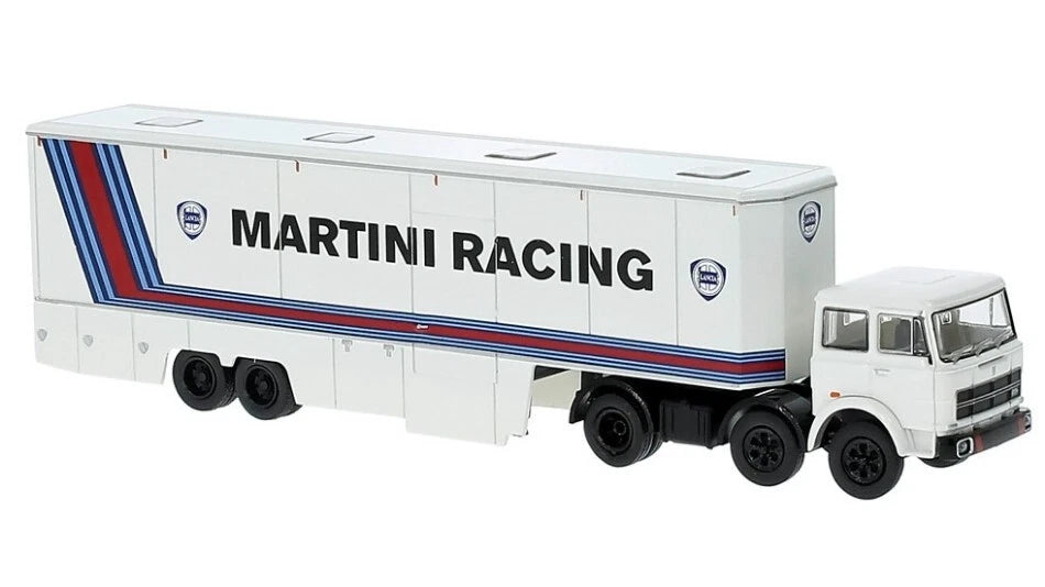 1977 Fiat 691 T Renntransport-SZ Lancia Martini Racing Rally 1:87 (H0) Brekina 58577