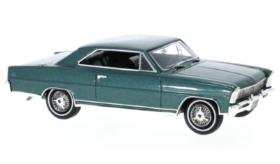 1966 Chevrolet Nova SS Hardtop Verde Metalizado 1:43 NEO Scale Models 47235