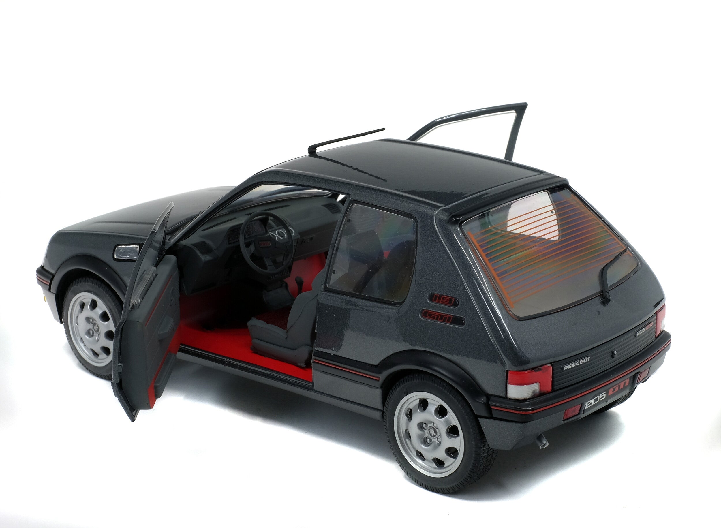 1990 Peugeot 205 GTI 1.9 Phase 2 Gris Magnum 1:18 Solido S1801704